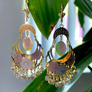 Virgen de Guadalupe earnings gold plated